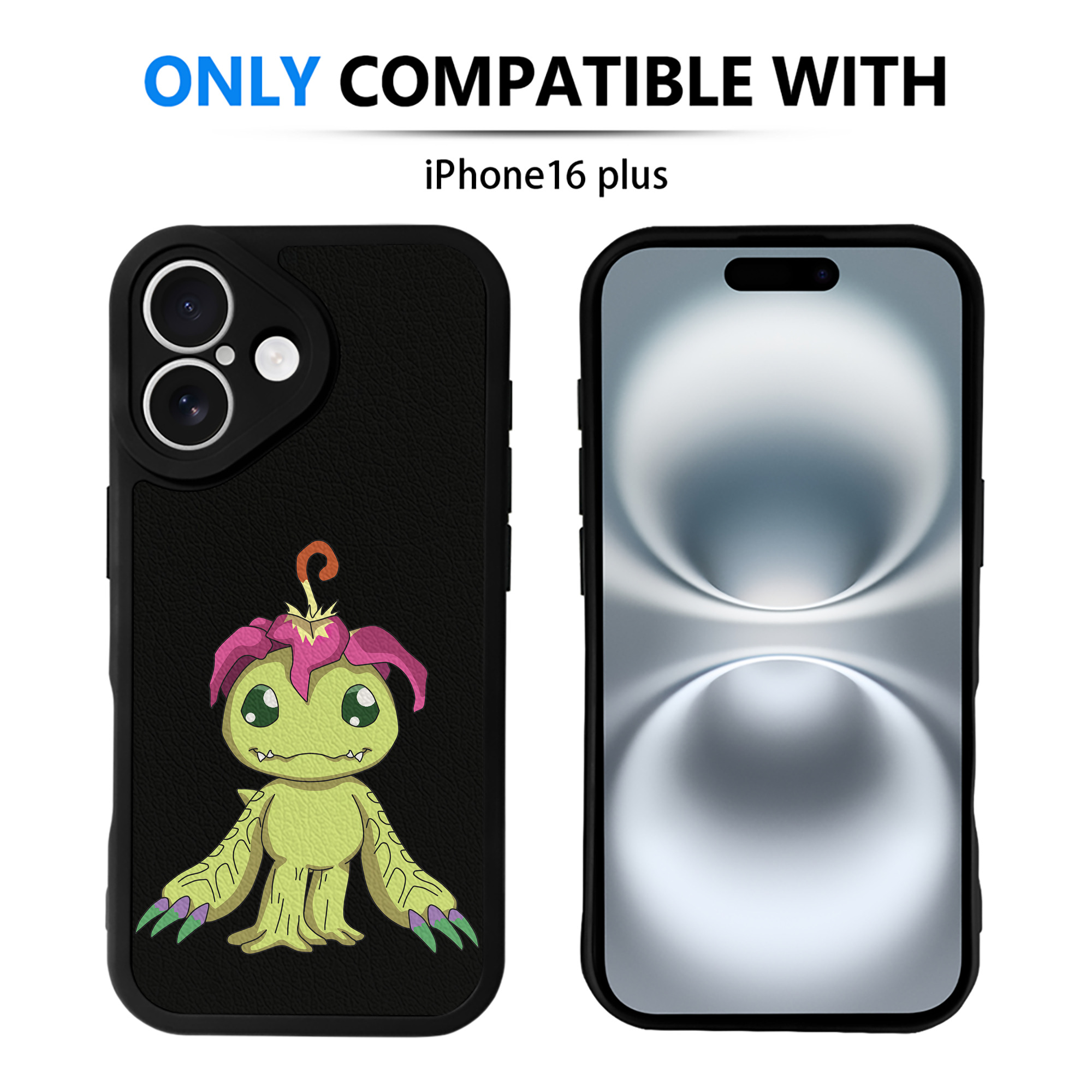 （画像用） Digimon デジタルモンスター/デジモン 【iPhone 16シリーズ対応】シリコンスマホケース（レザー調） 材質：シリコン
